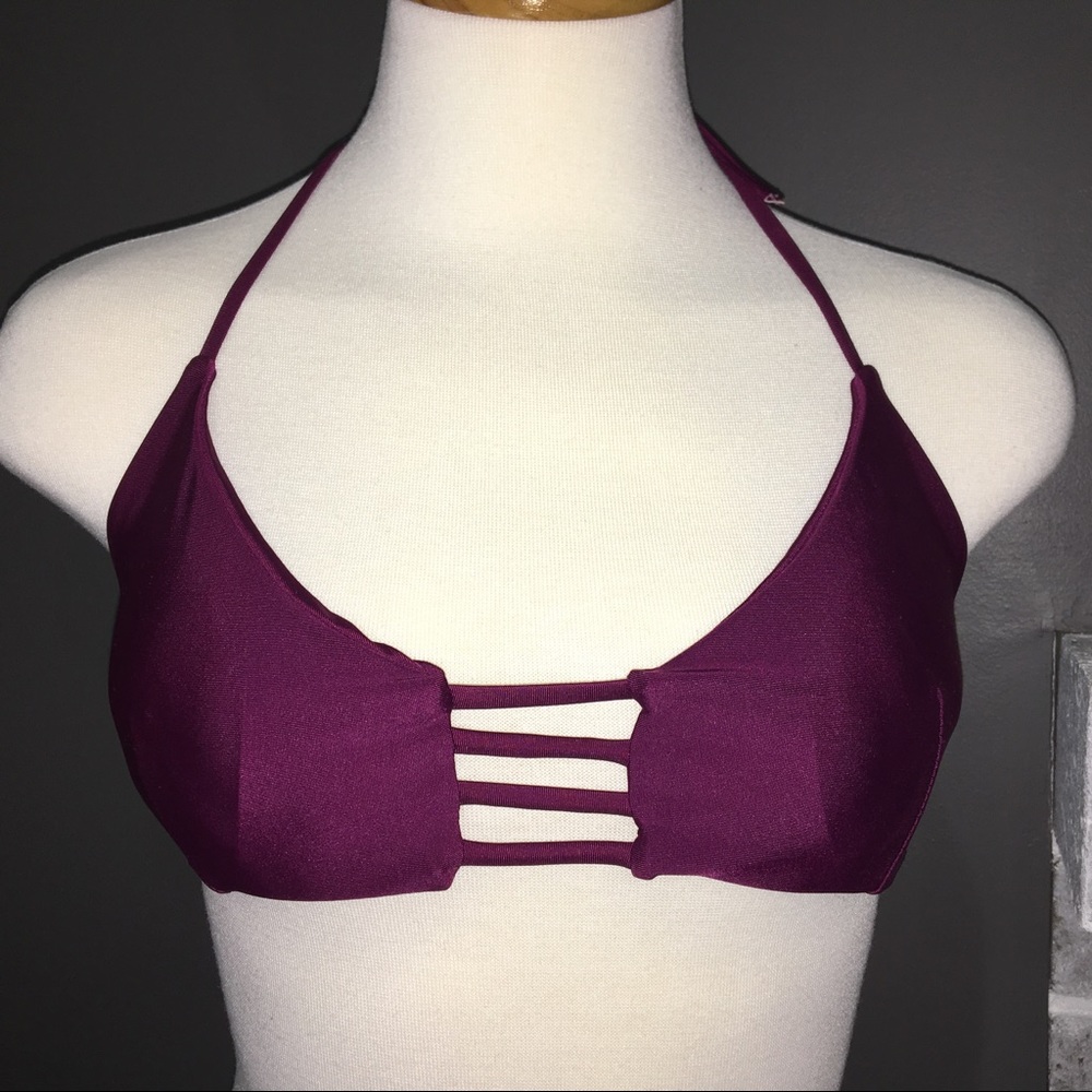 Burgundy bikini top